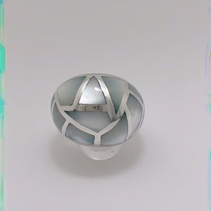 Mother Of Pearl Inlaid Dome Ring